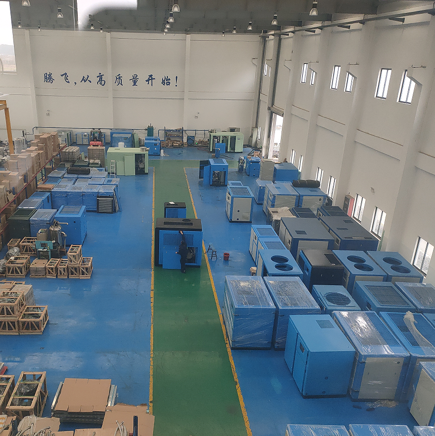 Permanent Magnet Frequency Conversion Oil Free Screw Air Compressor Water Lubrication