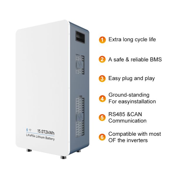 Modular Expandable 48V 314Ah 15kwh Wall Mounted All in One Home Energy Storage LiFePO4 Battery Pack