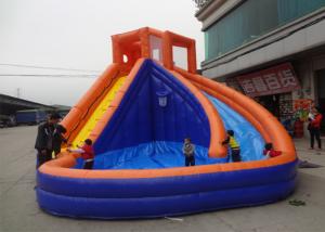 Amusement Park Inflatable Water Slide , Adult Size Inflatable Water Slide