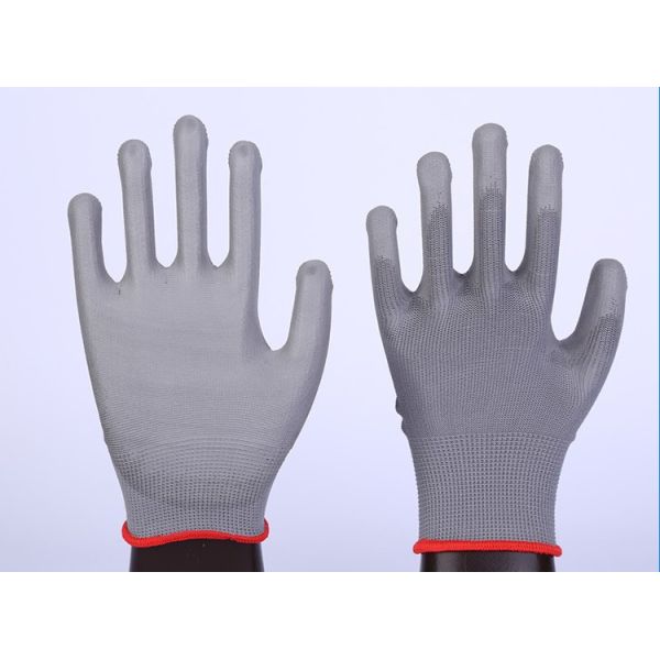 PU Coated ESD Anti Static Hand Protective Work Gloves For Construction Gardening