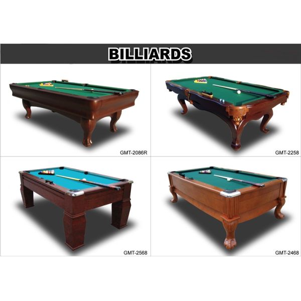 96 Inches Classic Pool Table , Modern Billiard Table With Wool Felt Leather Pocket