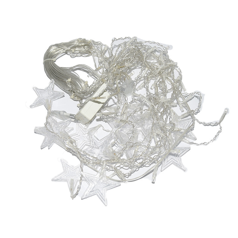 Christmas Snowflake String 10ft 96LEDs Fairy Lights 8 Modes Twinkle Lighting Indoor Outdoor Hanging Snowflakes for Bedroom Home