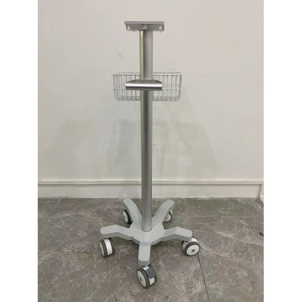Neonate 3 Inch Silent Wheels Medical Monitor Trolley Aviation Aluminum Matieral