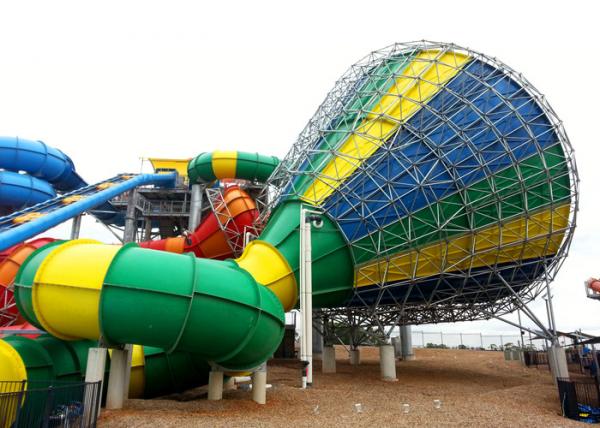 Quality Colorful Water Park Equipment Center Parcs Woburn Water Slides Steel Structure for sale