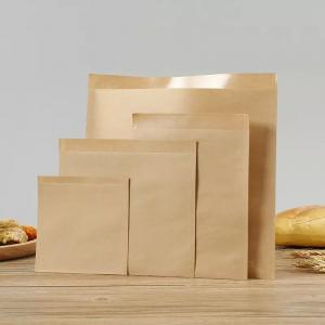 Wholesale 100 Pack Biodegradable Flat Kraft Paper Bags Envelopes For Cookie Popcorn Sandwichs from china suppliers
