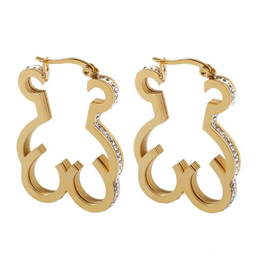 Quality Women Gold Plated Stainless Steel Earrings Touch Love Costume Jewelry Earrings for sale