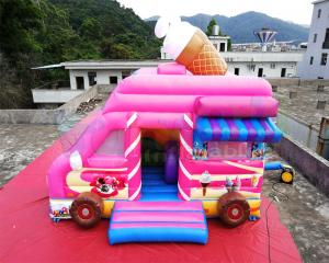 Wholesale Ice Cream Truck Commercial Bounce House 0.55mm PVC Inflatable Bouncer from china suppliers