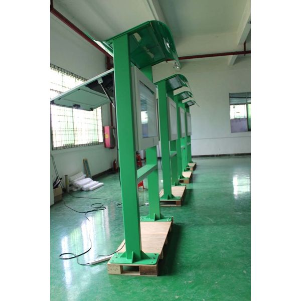 49-inch Custom Horizontal Screen Green Double-Column Digital Signage Awning Smart Rainproof outdoor lcd advertising display