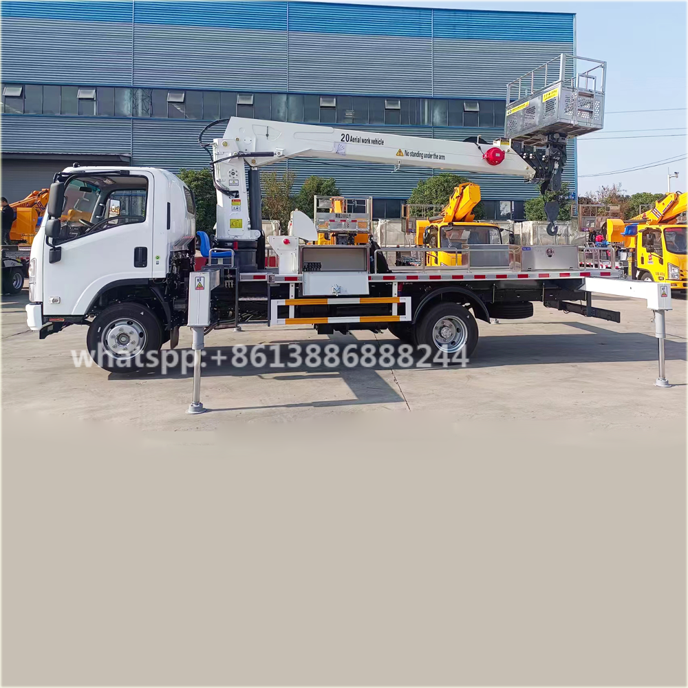 I Suzu's Three-in-one Truck for Lifting and Loading at High Altitude Delivery Truck Bucket Truck