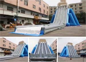 Wholesale Blue And Grey Giant Inflatable Water Wave Slide For Event With Five Lanes from china suppliers