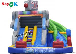 Wholesale Inflatable Bouncy Slides Custom Backyard Robot Themed Inflatable Water Slide With Pool from china suppliers
