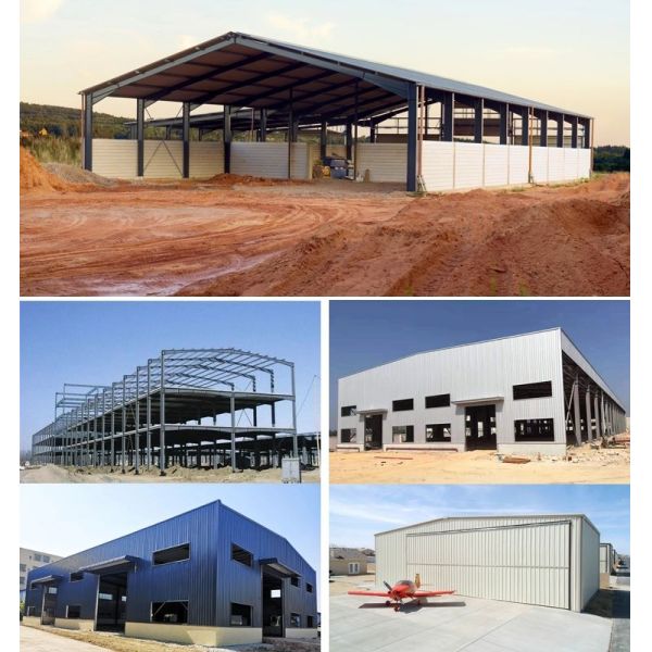 Rock Wool Insulation Prefabricated Steel Structure Workshop