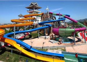 Wholesale Water Sports Fiberglass Water Slide , Family Entertainment Giant Pool Slide from china suppliers