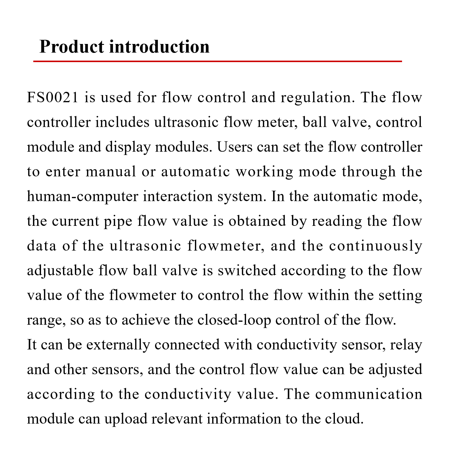 Ultrasonic Liquid Flow Meter Sensor Module Flow Control Sensors 5V Digital Output