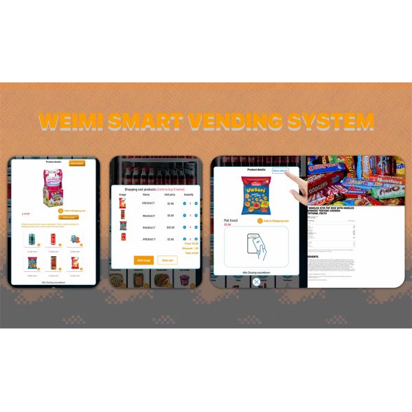 WEIMI Snack and Drink Vending Machine with Elevator Delivery, Large Capacity and Smart Remote Management