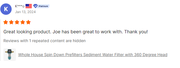 Premium Reusable Backwash Sediment Filter with Dual-Sided Scraping for Deep Cleaning and Whole-House Protection