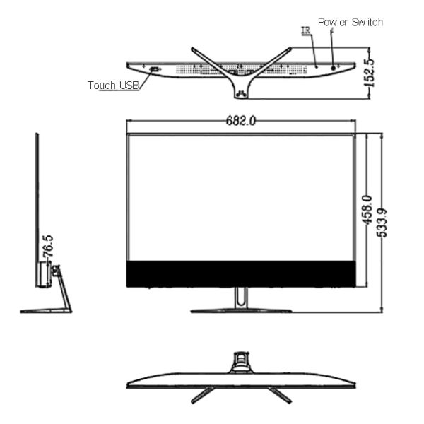 30 Inch Factory Custom High Quality transparent display oled Touch Screen High Brightness Commercial Display Screen