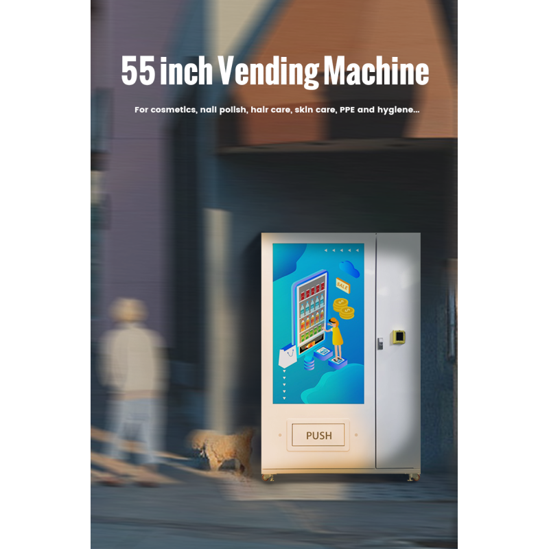 55 Inch Ads Vending Machine With Card Payment System Suitable For Selling Beverage, Food, 3ce, Phone
