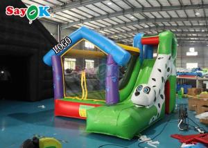 China Lovely Dog Theme Commercial Inflatable Air Bouncer Castle With Dry Slide on sale