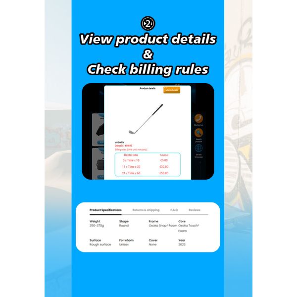Automated Golf Club Rental System with 21.5 inch Touchscreen, Card and E-payment, and Remote Inventory Monitoring