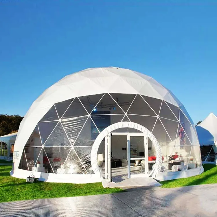 Hotel Decoration Inflatable Geodesic Dome Tent Luxury Waterproof
