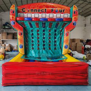 China Commercial Outdoor Sports Inflatable Connect 4 Basketball Shooting Machine Inflatable Interactive Game on sale
