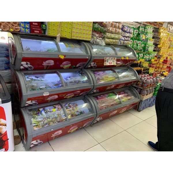 -22 Degree Ice Cream Display Freezer With 3 Cabinet Low Noise