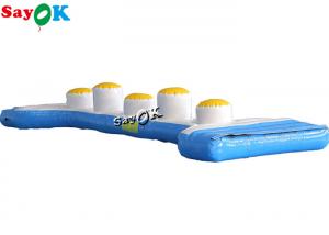 China Customized Large Inflatable Water Park Equipment Cylindrical Log Bridge on sale