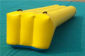 China Playing Center Inflatable Water Games Outdoor Bouncy Water Slides For Teens Yellow on sale