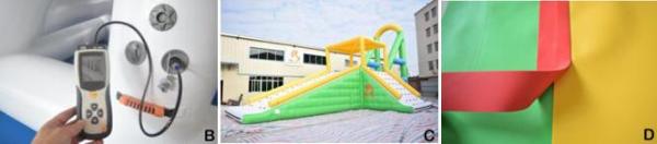 Air trampoline with slide on water inflatable Water Sport / Inflatable Trampoline for inflatable water games