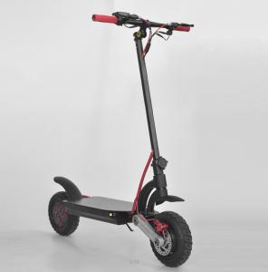 China Black Electric Kick Scooter 10 Inch Dual Motor Off Road Electric Scooter Easy To Fold on sale