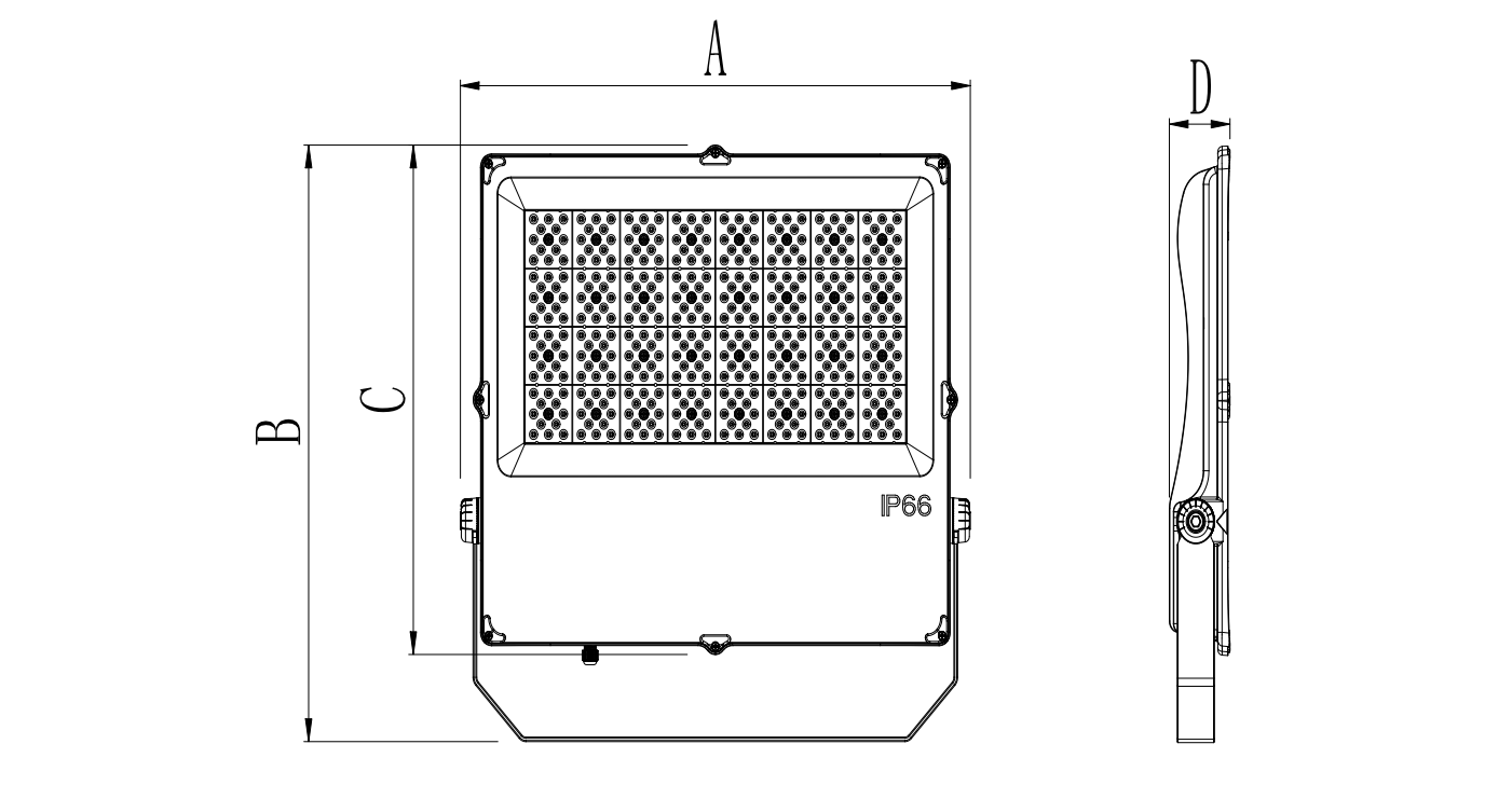 30W LED Flood Light 4000K 130LM/W IK08 IP66 Waterproof With Beam Angle 120° For Park And Square