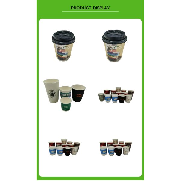 4oz 12 oz Recyclable Paper Cups And Bowls For Hot Coffee Customized