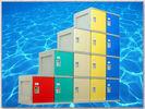 Graffiti Proof Four Tier Lockers , Yellow Swimming Pool Lockers For Students
