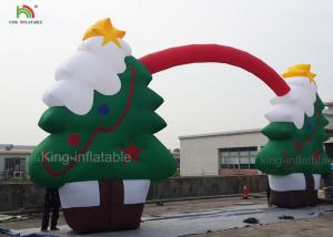 Wholesale EN14960 Inflatable Advertising Products 11*5 m Blow Up Christmas Tree Arches Santa from china suppliers
