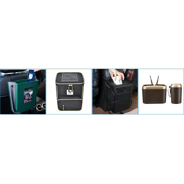 Bathroom Heavy Duty Wheeled Trash Can Black Rolling Trash Can