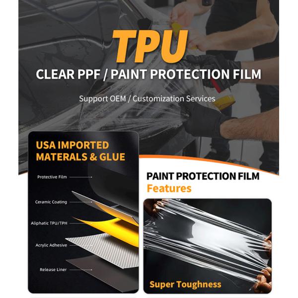 1.52*15m Polyurethane TPU PPF Roll Self Healing Vehicle Wrap Transparent
