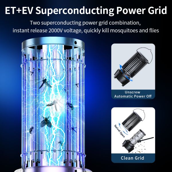 High-Capacity Rechargeable Mosquito Lamp Multi-Functional Electric Mosquito Racket for Home, Camping, and Outdoor Use