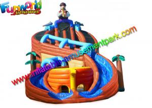 Wholesale Shipwreck Pirate Outdoor Inflatable Water Slides  , Inflatable Water Pool Slides With Tree from china suppliers