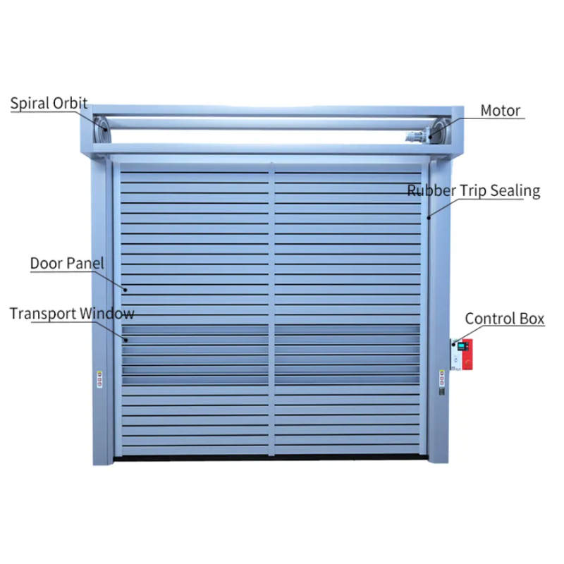 Metal Roller High Speed Spiral Shutter Door With Online Technical Support