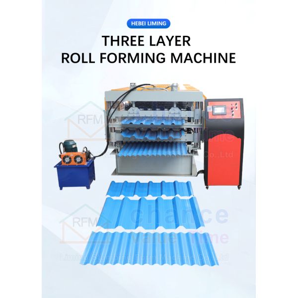 Full Automatic Three Layer Metal Roofing Sheet Making Roll Forming Machine