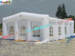 China PVC Tarpaulin / PVC Coated Nylon Inflatable Party Tent , White Inflatable Wedding Tents on sale