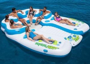 Wholesale Adult Giant Relaxation Inflatable Party Island , 7 Person Inflatable Floating Island / Raft from china suppliers