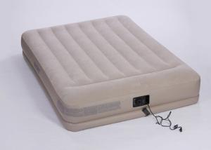 China Grey Color Anti Decubitus Air Mattress , Flocking Material High Raised Air Bed on sale