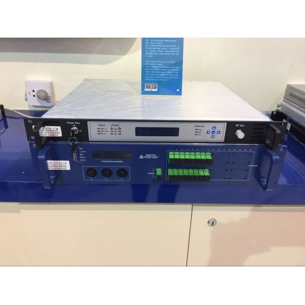 13~27 DBm PON EDFA Amplifier With 2 Output JDSU Pump Laser 1U 19"Chais