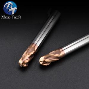 China Solid Carbide 4 Flute Ballnose Endmill 6mm Coated HRC55 HRC60 For Wood And Metal Working on sale