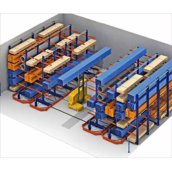 Heavy Duty Storage Cantilever Rack Electric Mobile Cantilever Racking for Pipe Sheets Long Materials