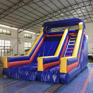 Wholesale Commercial Tarpaulin Inflatable Water Slides Blow Up Blue Slides For Family from china suppliers