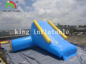 Wholesale U / V Shape 0.9mm PVC Tarpaulin Inflatable Big Air Slide For Water Yelow / Blue from china suppliers