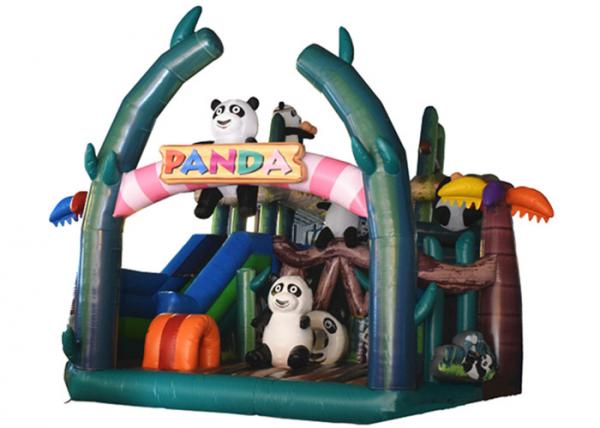 Quality Cute Inflatable Panda Fun City / Inflatable Panda Forest Fun Amusement Park For Children for sale